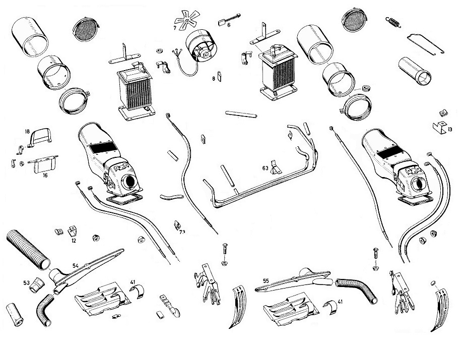 Heizung & Lüftung MB 220S 180.010 - Mercedes Benz Oldtimer Ersatzteile